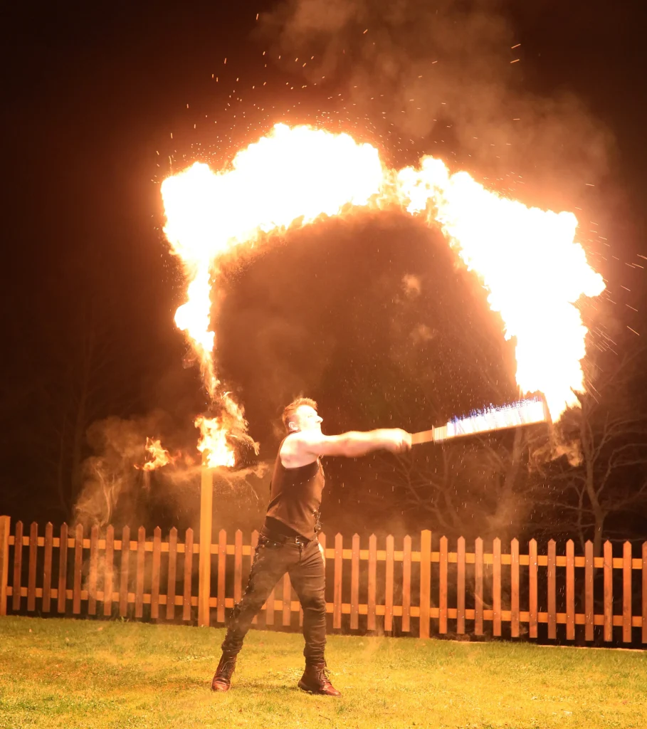 spettacolo con fuoco