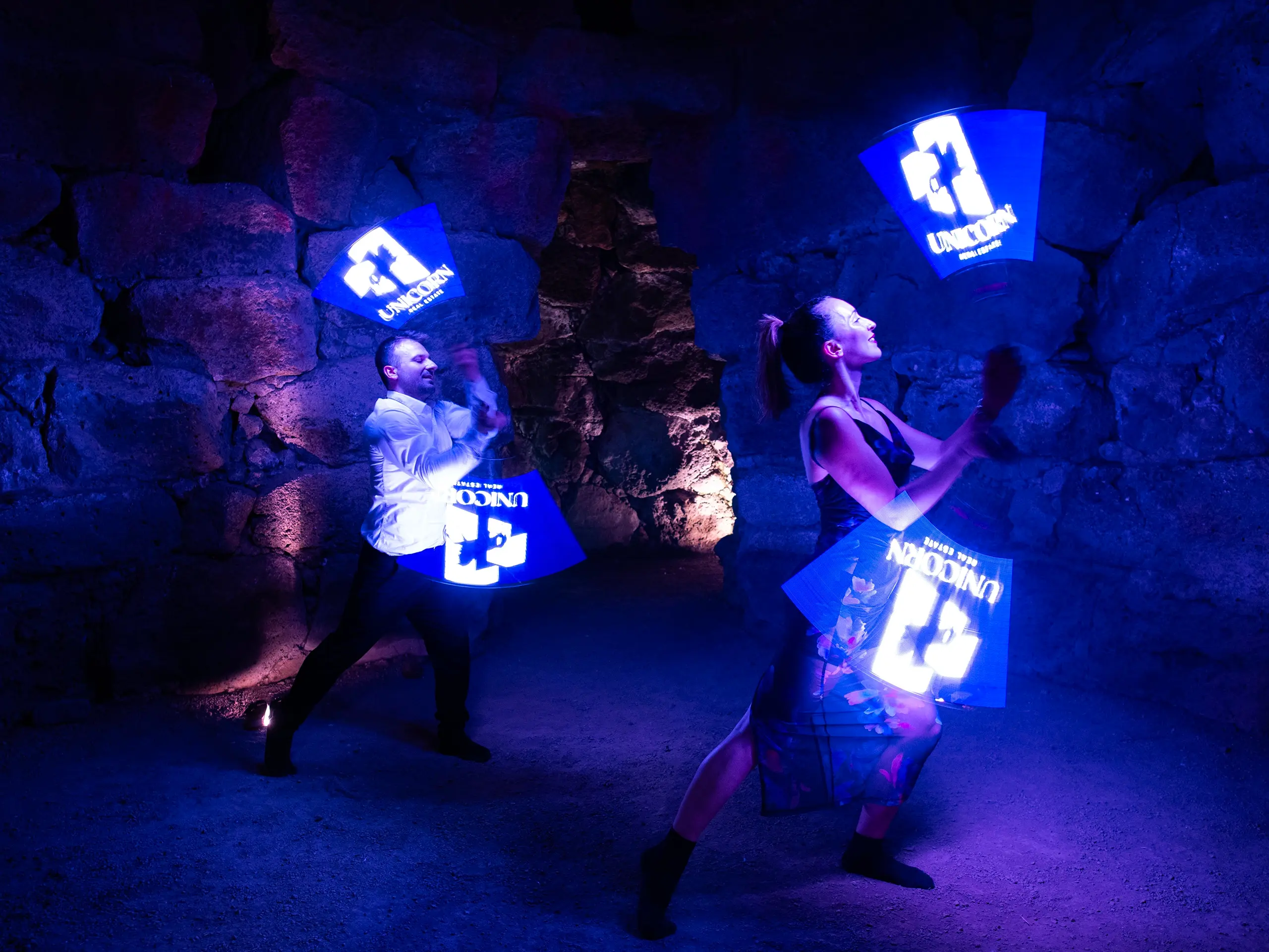 mice gli spettacoli led e fuoco negli eventi