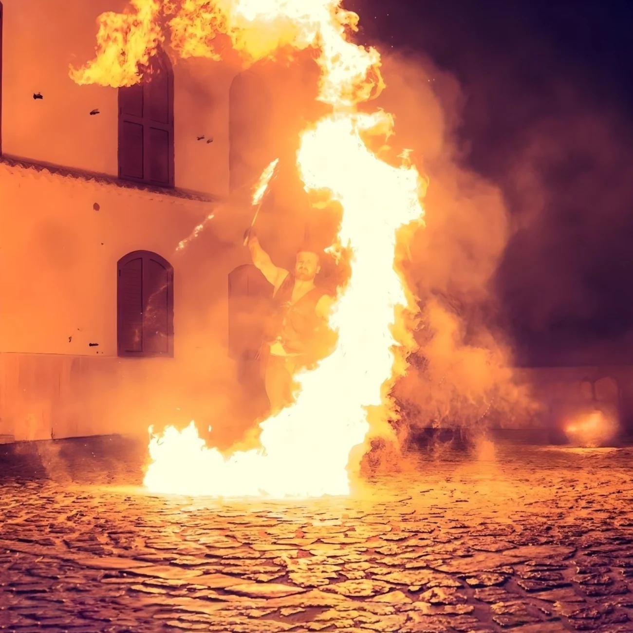 artista per eventi in spettacolo con fuoco 02