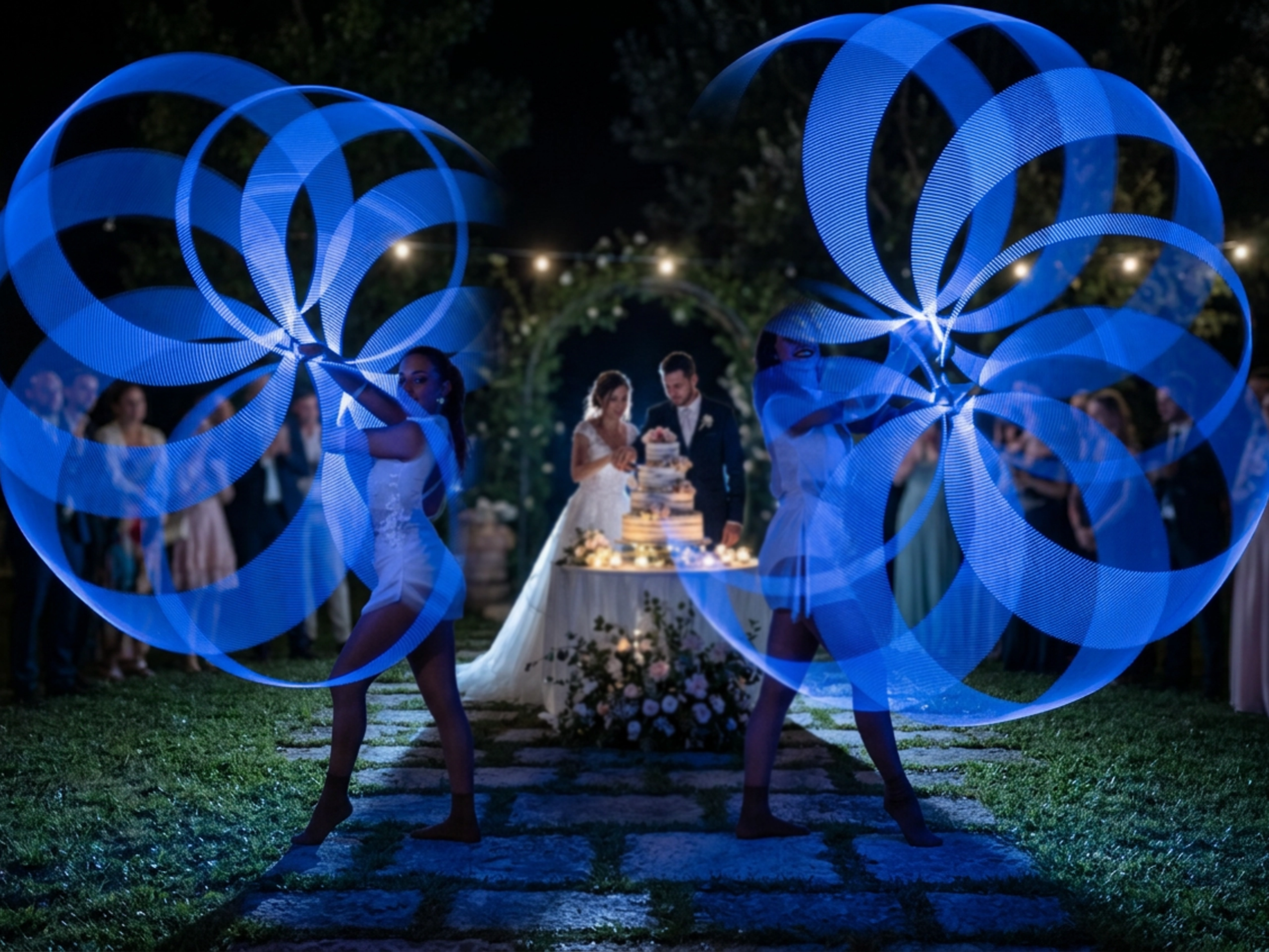 artisti per matrimoni con led luci